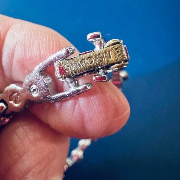 7" Vintage Swarovski Tennis Bracelet. Sparkly Austrian Bezel Set Crystals. - Picture 3 of 5